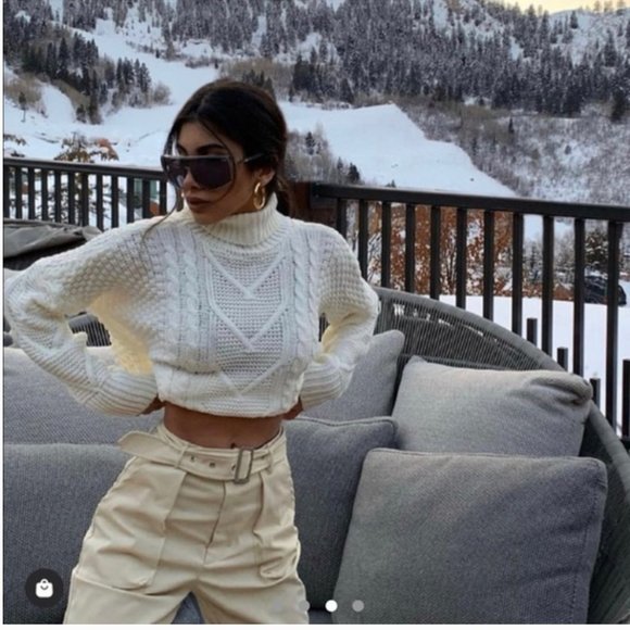 Choosy Cream Cargo Pants Size 4 - Picture 3 of 13